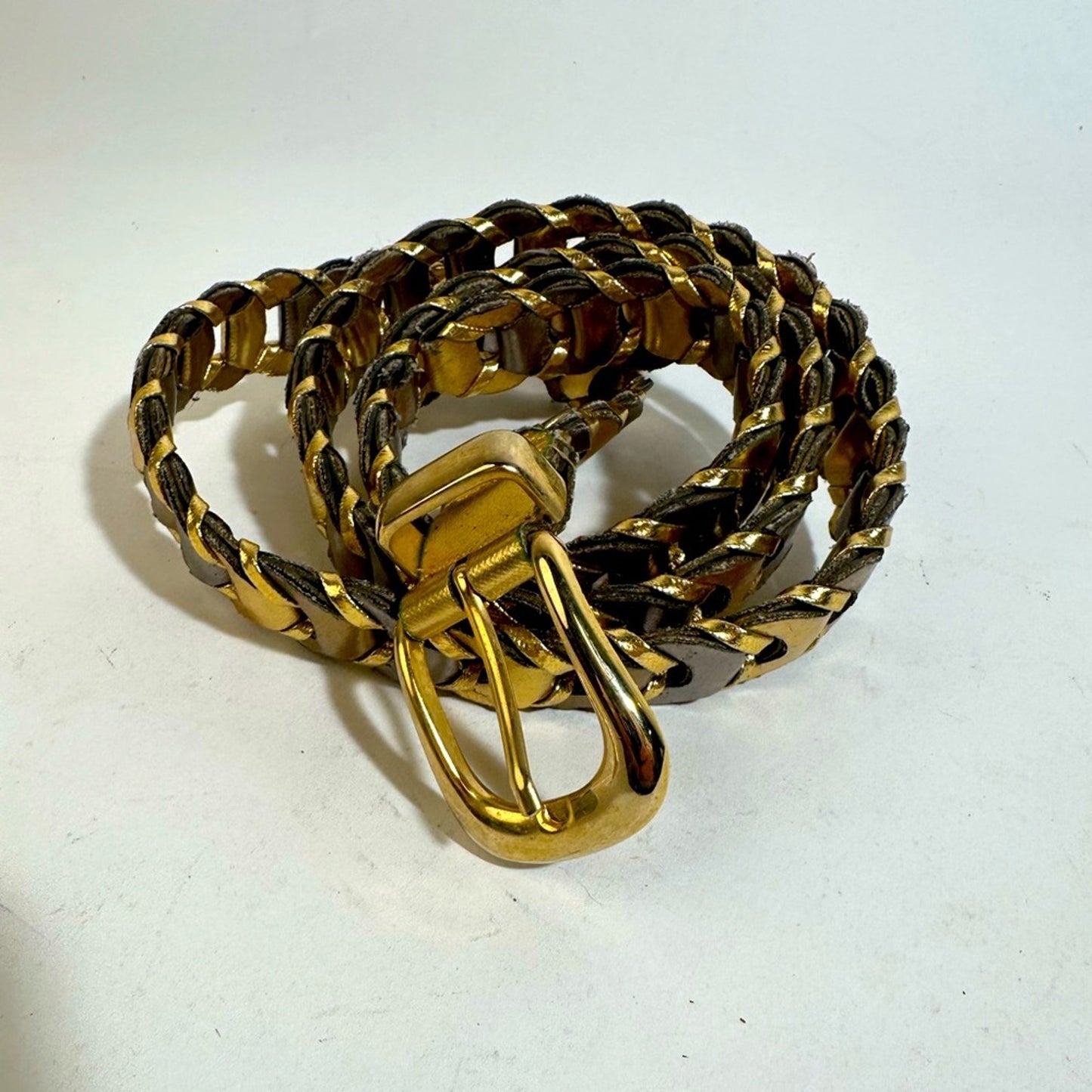 Simulated Gold Braided Belt
