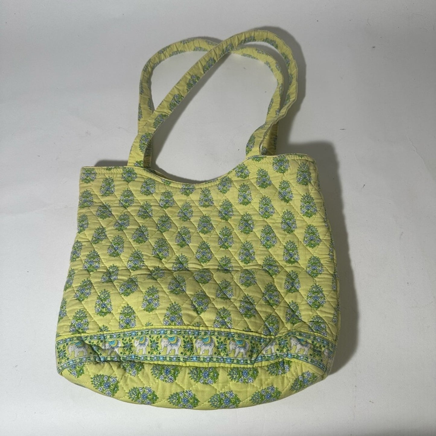 Vibrant Yellow and Green Geometric Tote Bag