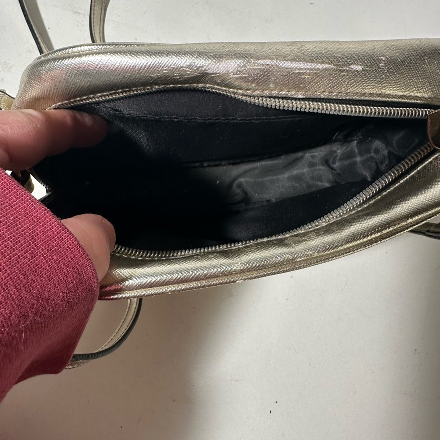 Silver Crossbody Bag with Tassel