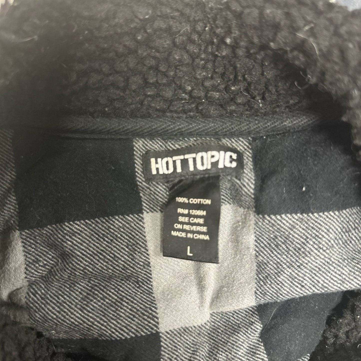 Hot Topic Plaid Zip-Up Jacket with Cozy Collar