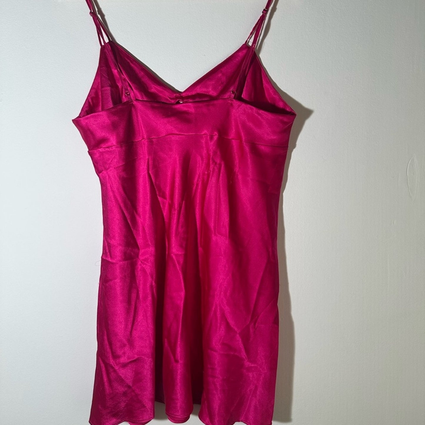 Victorias Secret Chic Fuchsia Satin Chemise