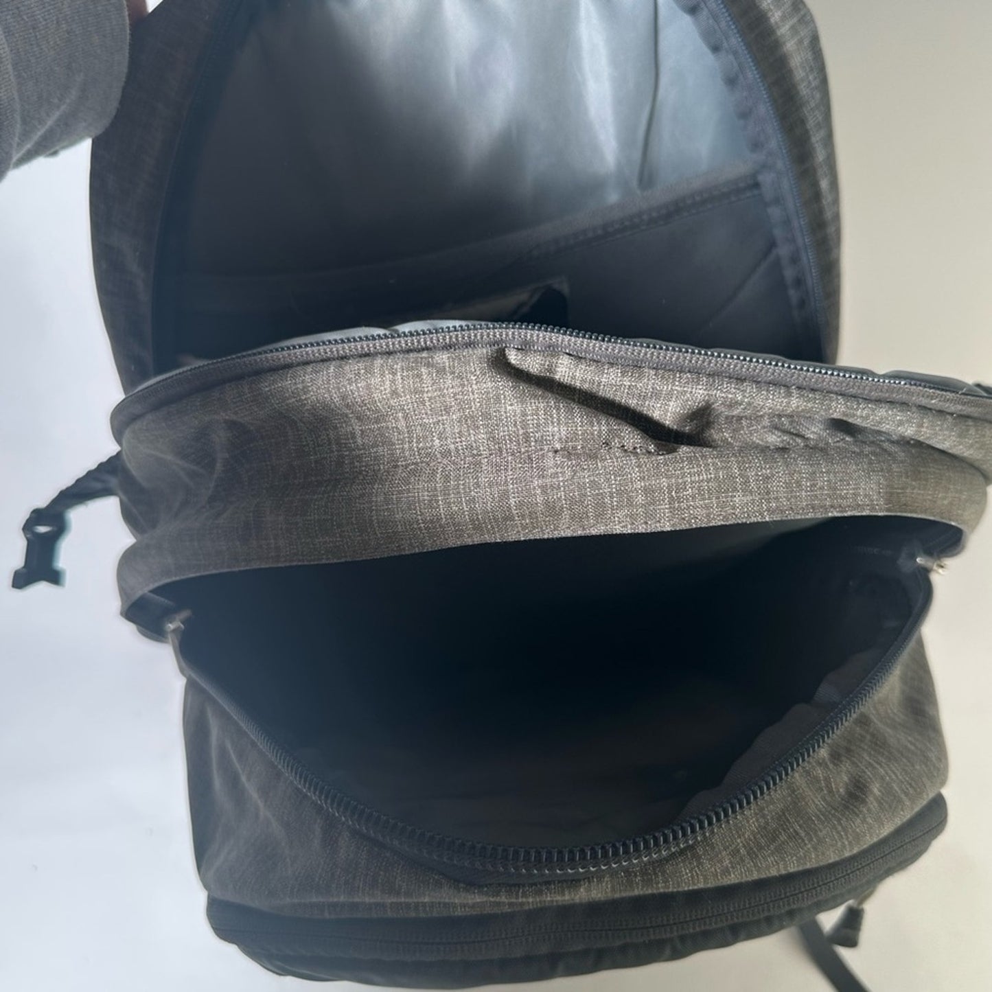 The North Face Black and Gray Backpack with Durable Design