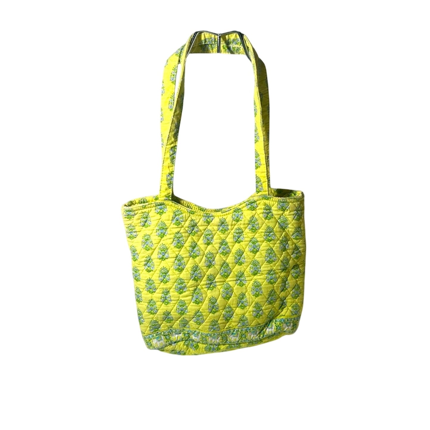 Vibrant Yellow and Green Geometric Tote Bag