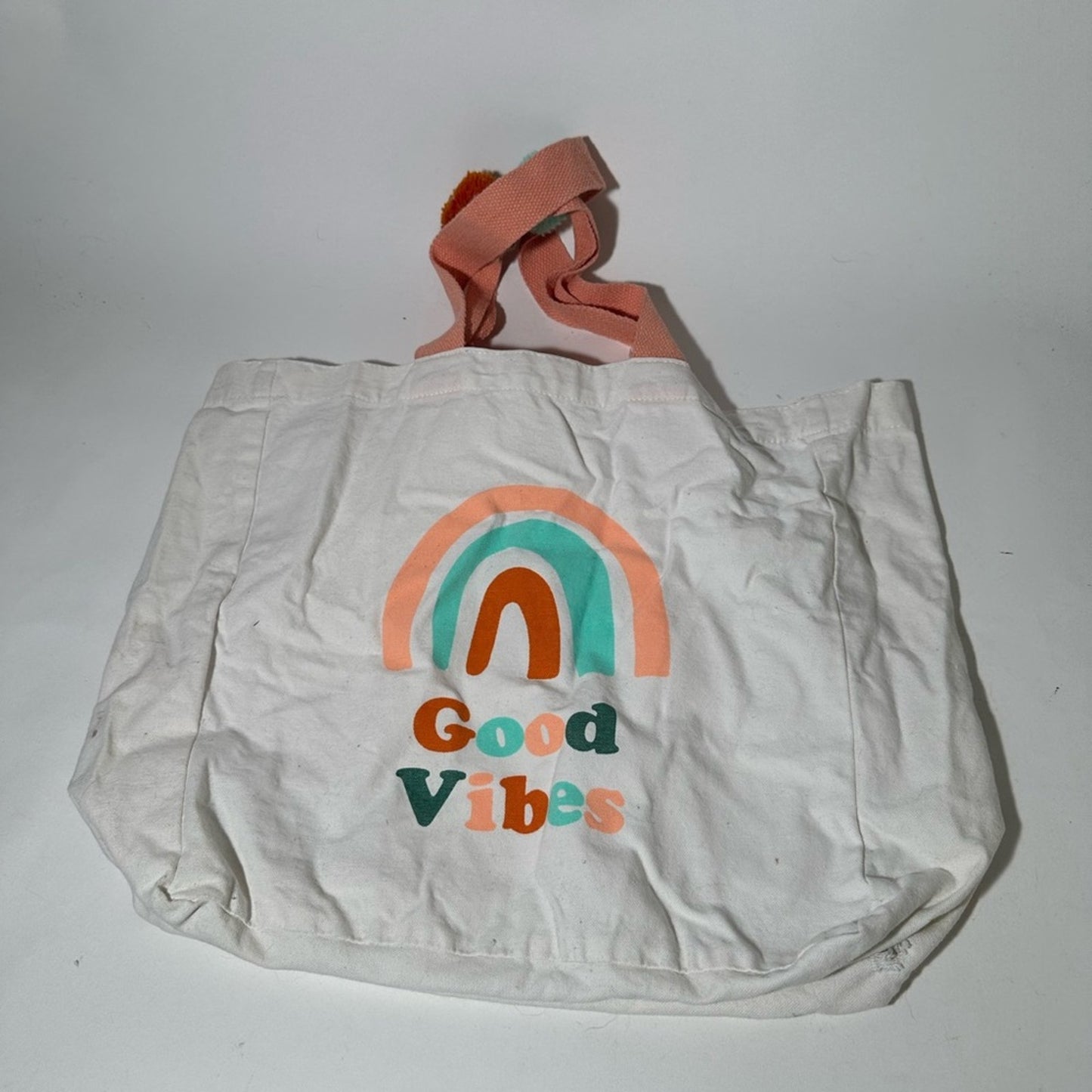 Colorful 'Good Vibes' Tote Bag