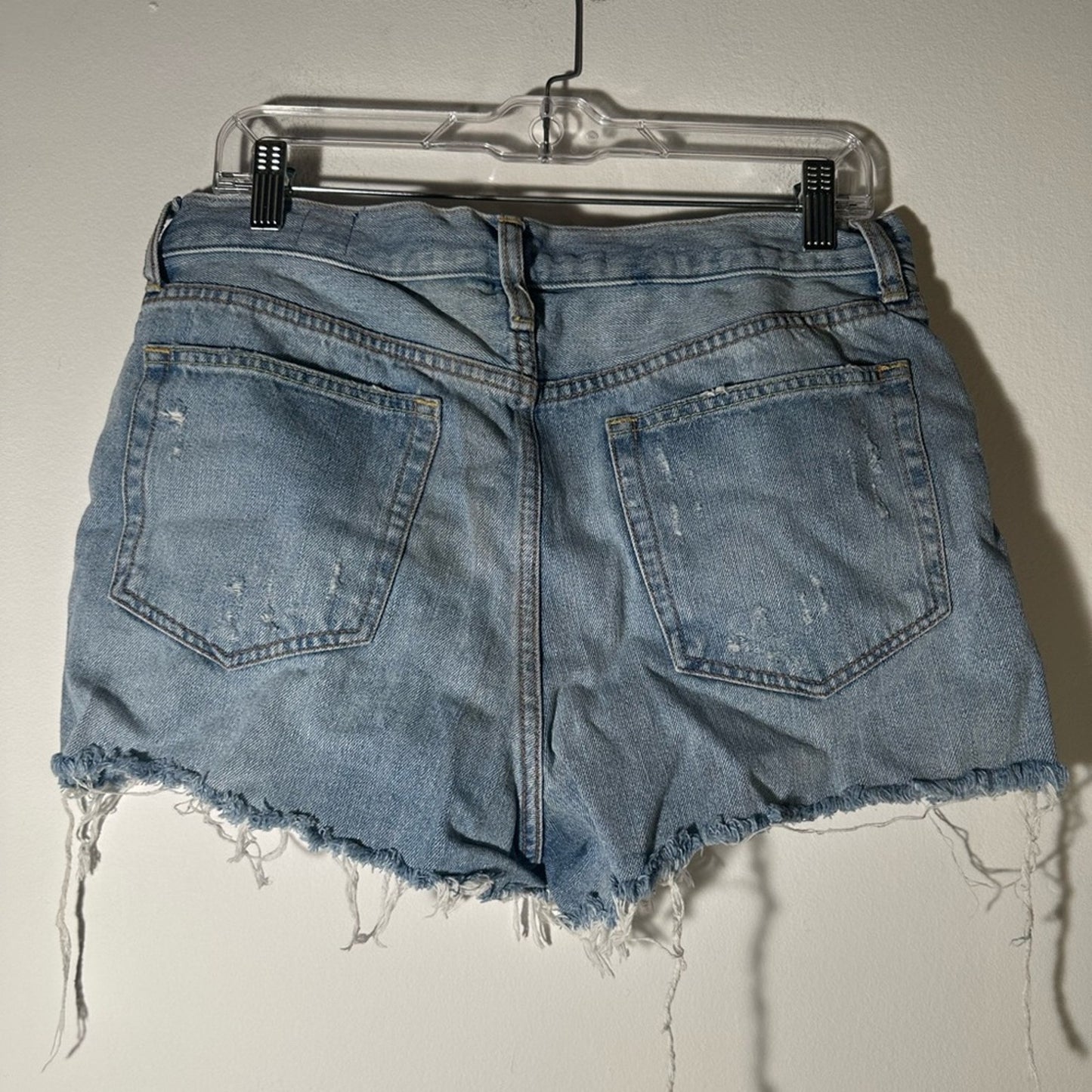 We The Free Light Blue Distressed Jean Shorts