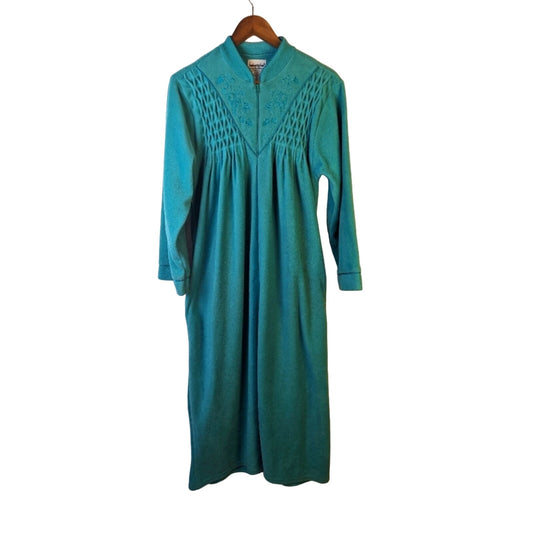 Smocked Long Zip Robe - Medium