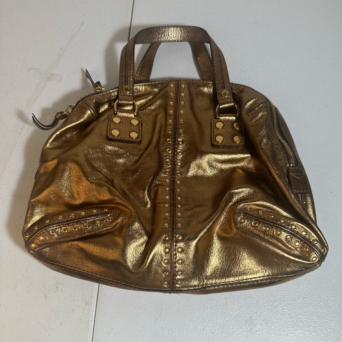 Michael Kors Barrel Gold Studded Women's Handbag