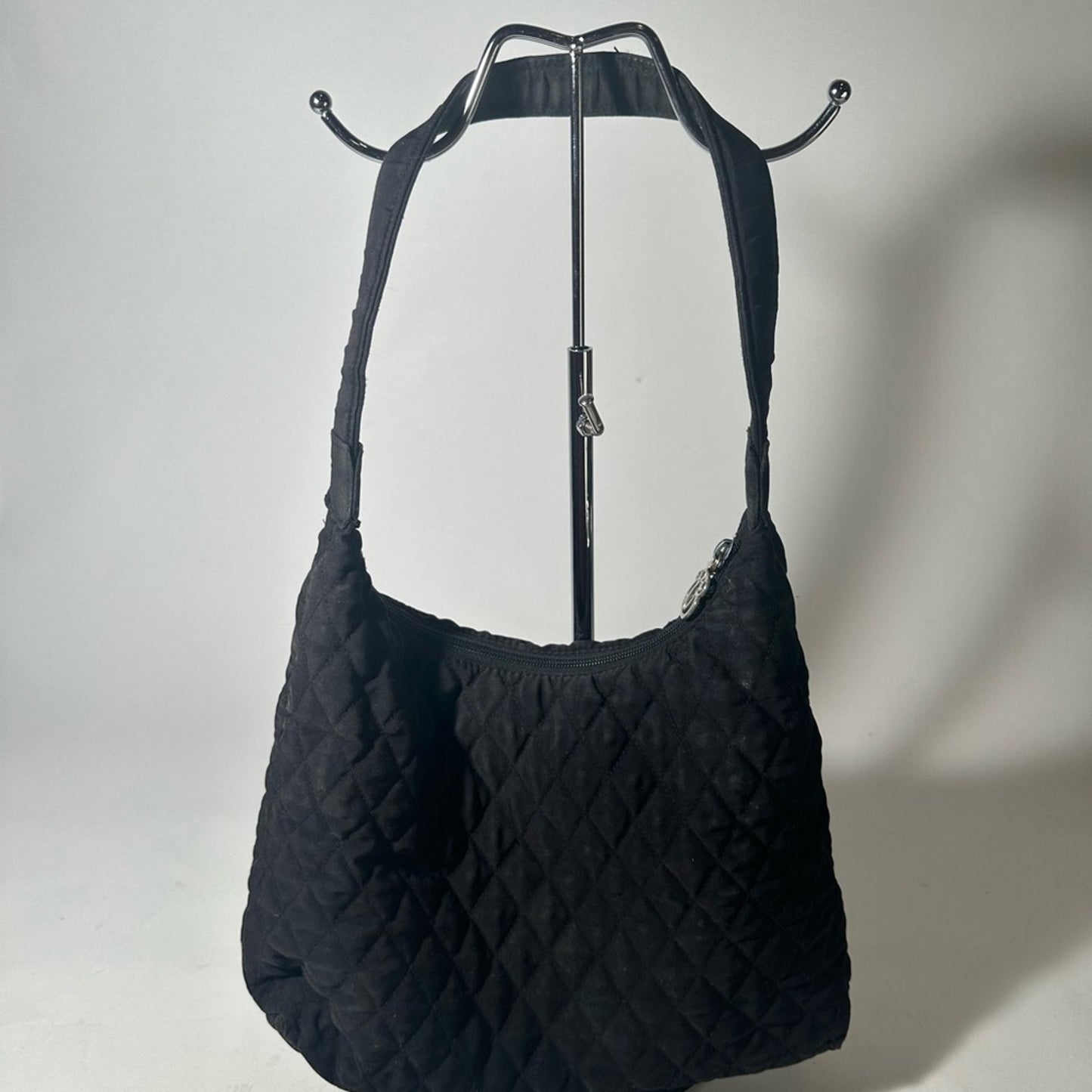 Vera Bradley Textured Black Crescent Shoulder Bag