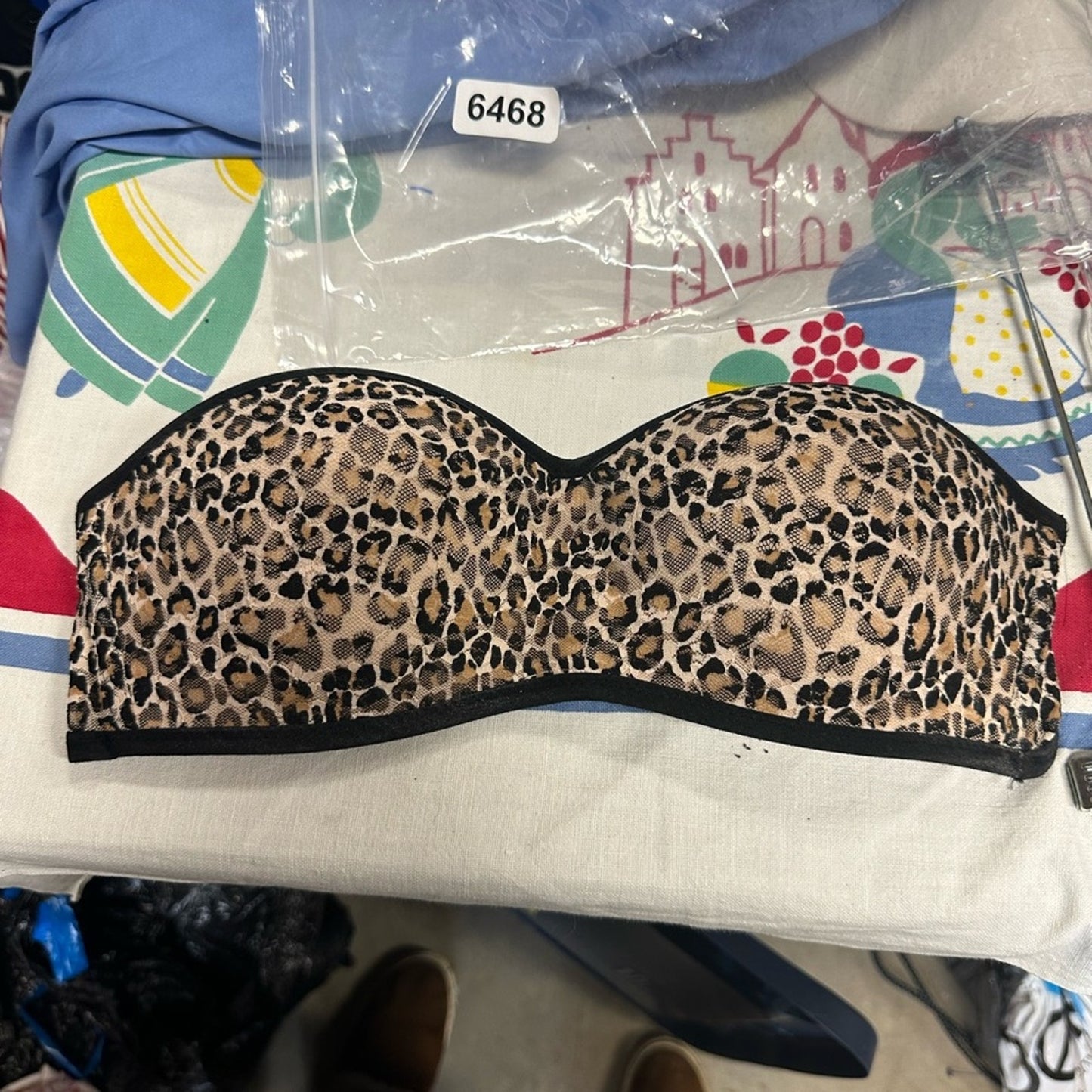 Leopard Print Strapless Bra