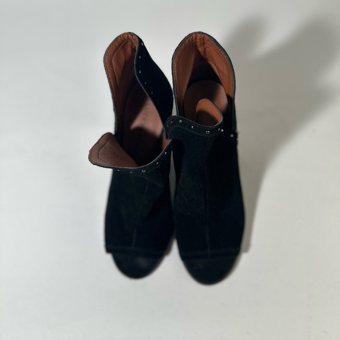 Lucky Brand Black Chunky Heel Ankle Booties