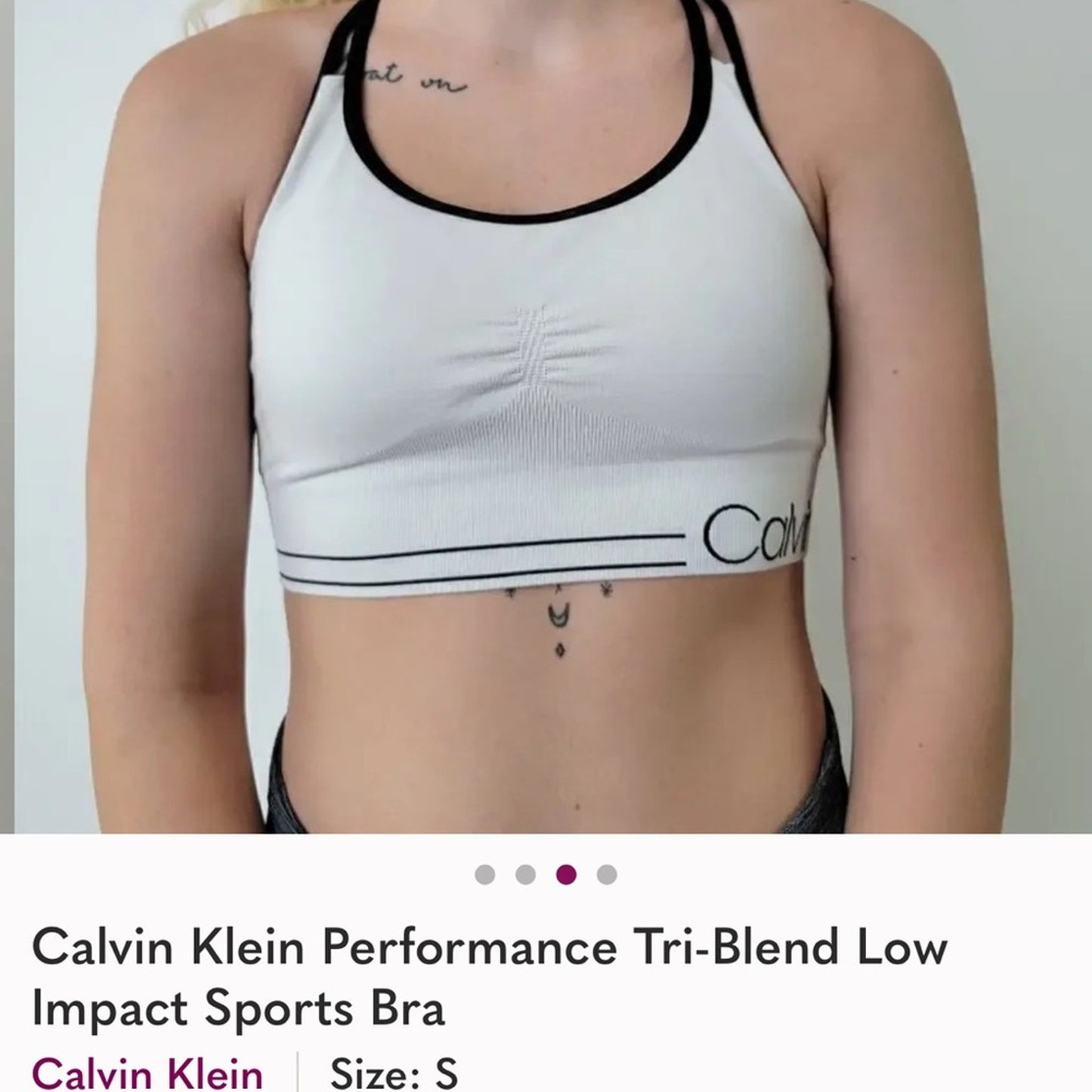Calvin Klein Women's White Sports Bra