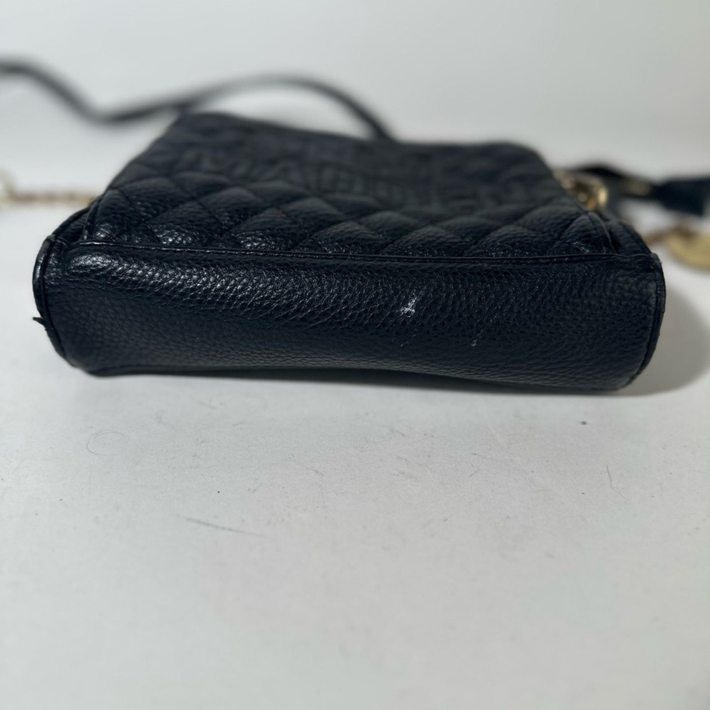 Steve Madden Black Quilted Crossbody with Chain Strap