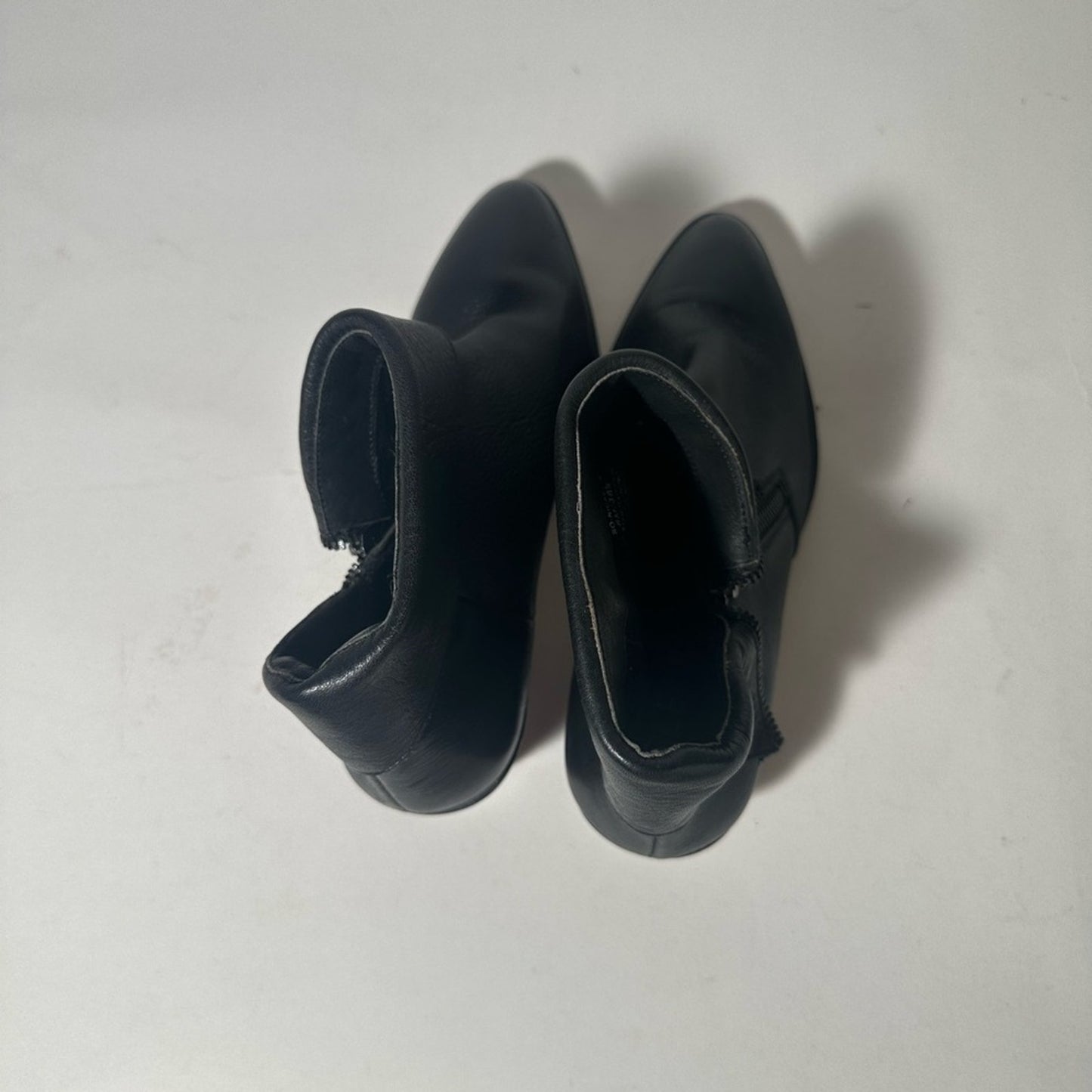 Sole / Society Nickelle Sleek Black Ankle Boots with Elastic Panels