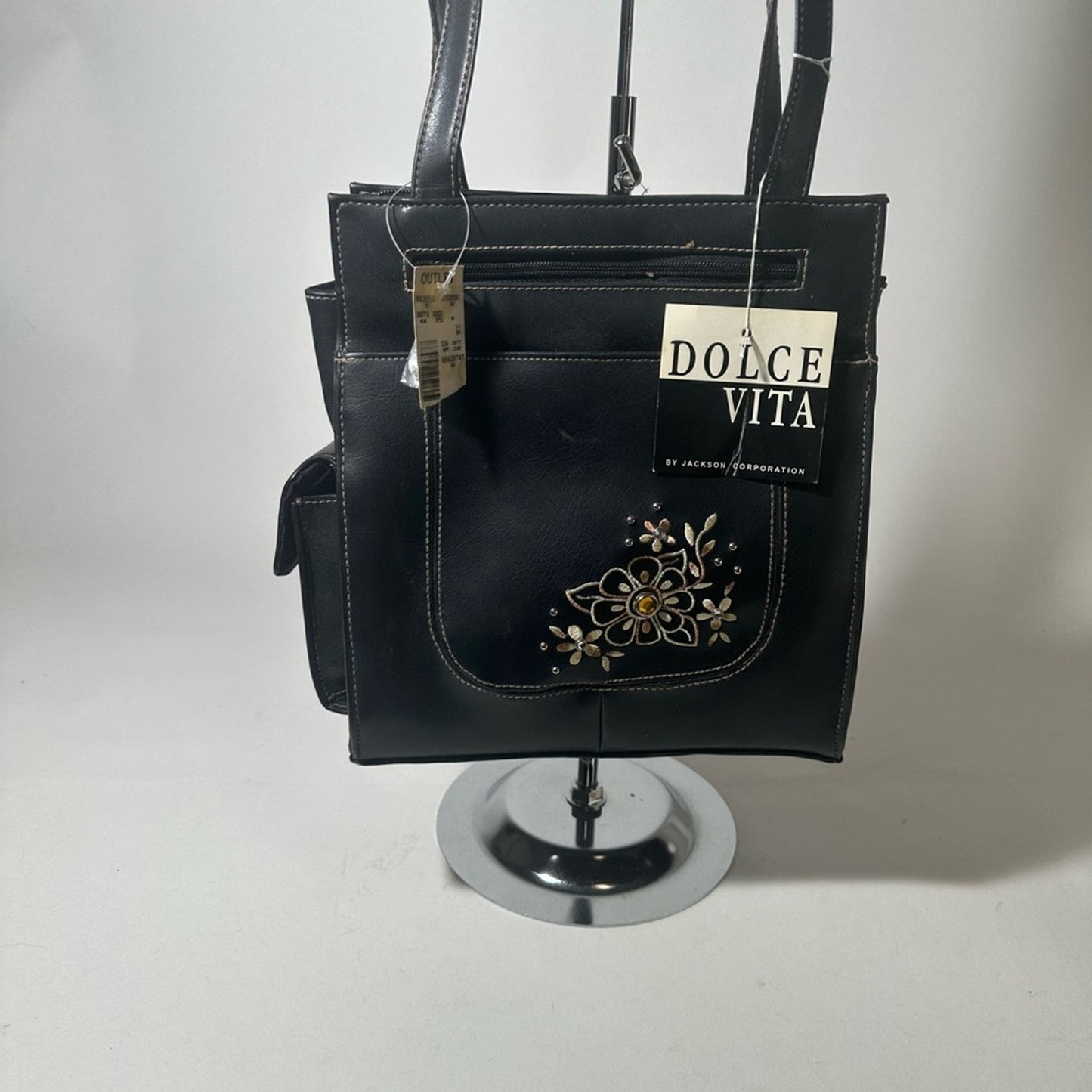 Dolce Vita Black Shoulder Bag with Structured Design