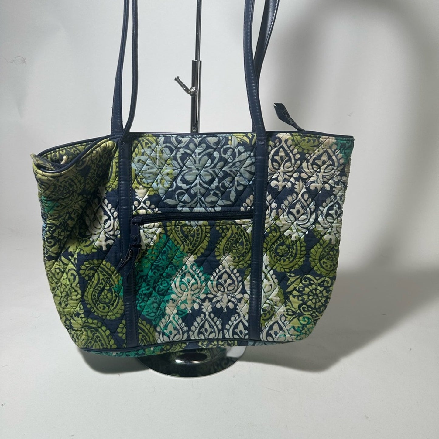 Vera Bradley Quilted Green and Blue Tote Bag