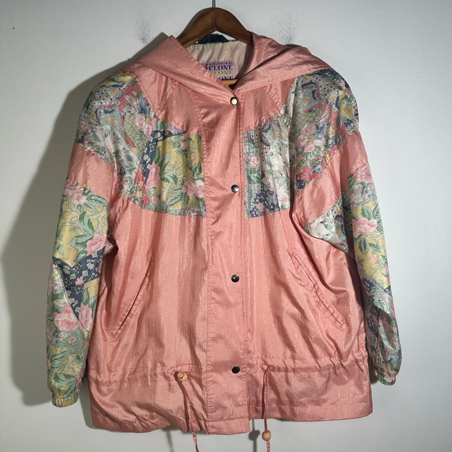 VINTAGE Floral Patchwork Hooded Jacket