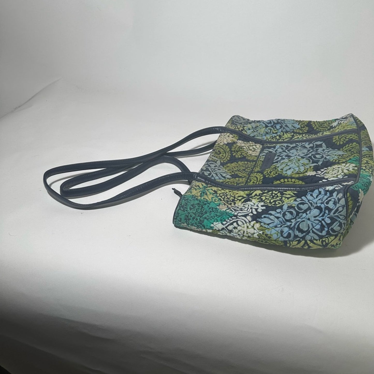 Vera Bradley Quilted Green and Blue Tote Bag