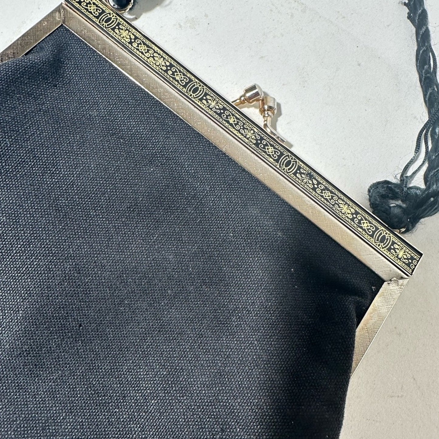 Elegant Black Floral Wristlet Clutch