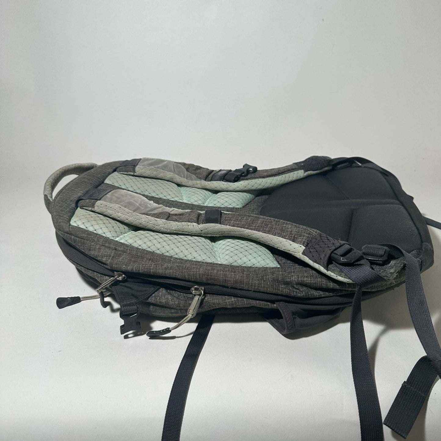 The North Face Black and Gray Backpack with Durable Design