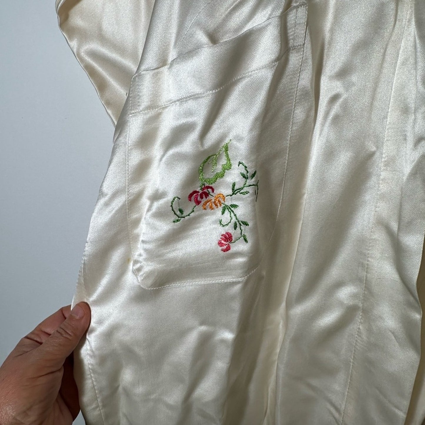 Vintage Elegant Cream Women's Kimono Robe