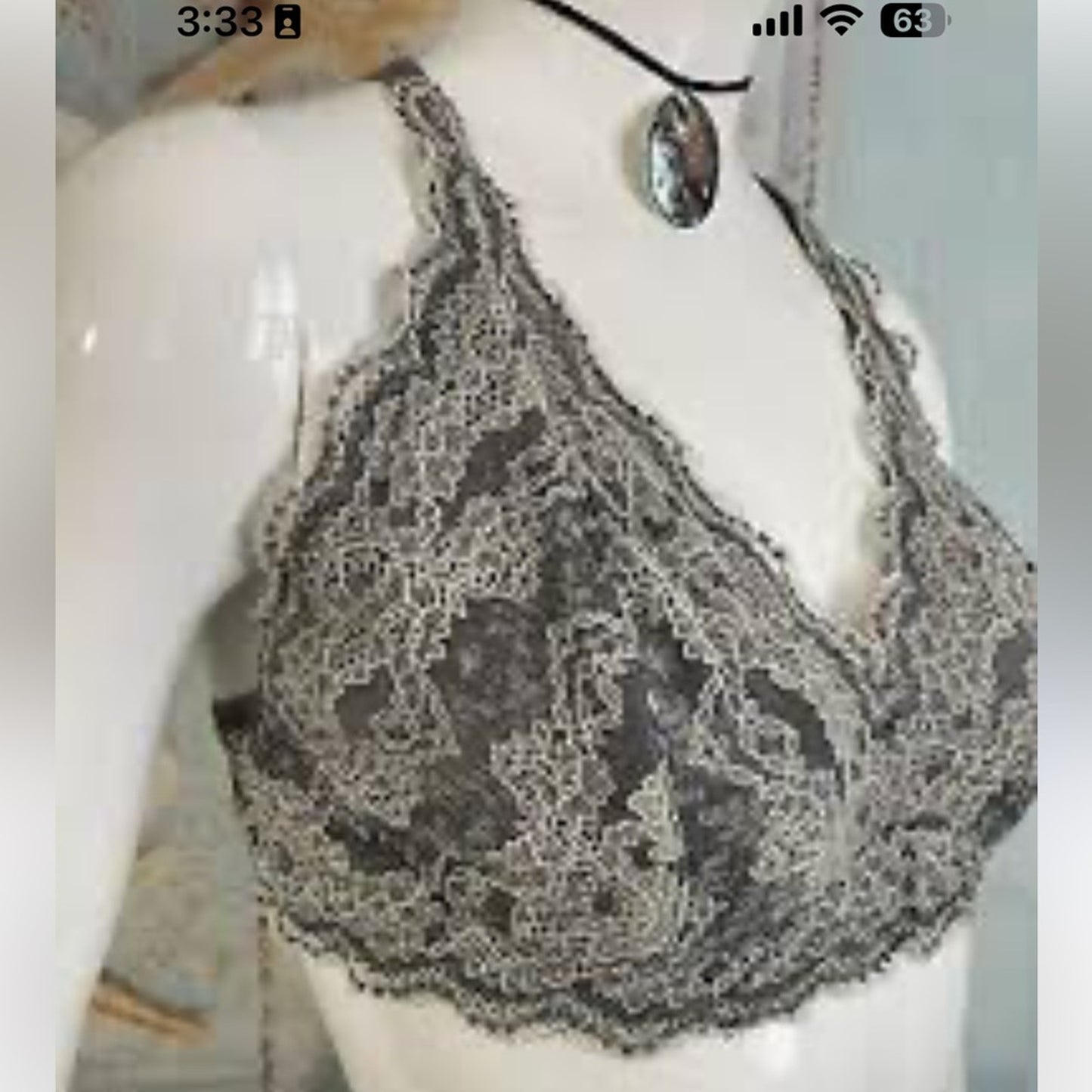 Felina Elegant Lace Bralette - Gray