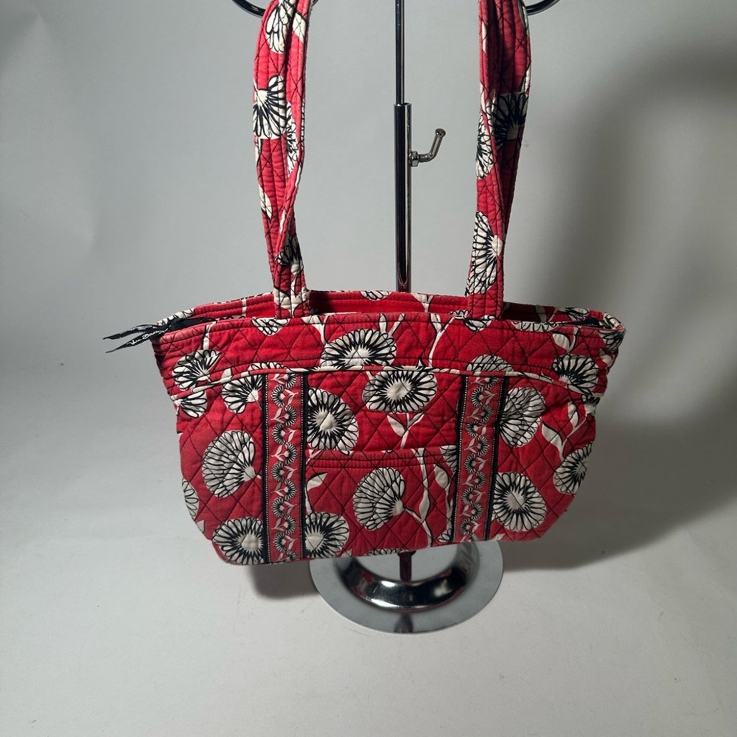 Vera Bradley Vibrant Red and White Floral Shoulder Bag