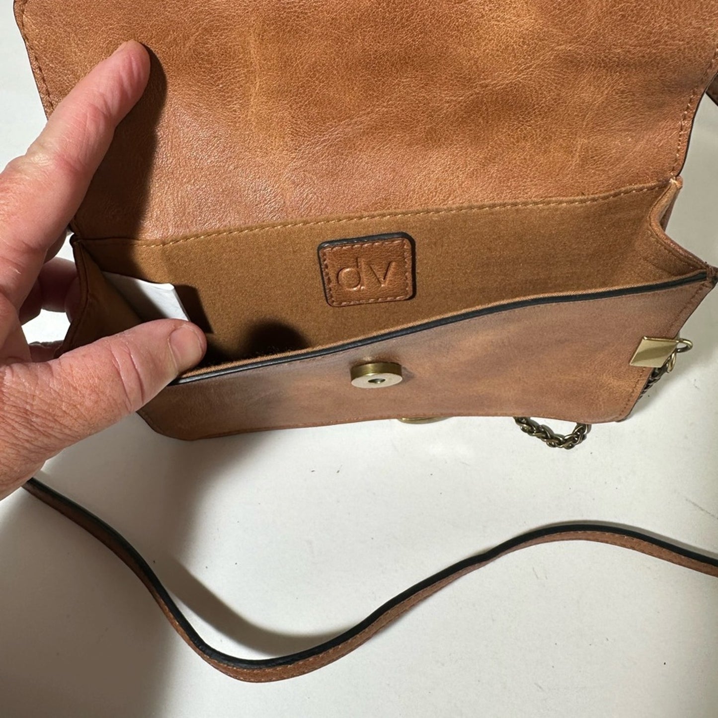 Brown Leather Crossbody Bag with Adjustable Strap