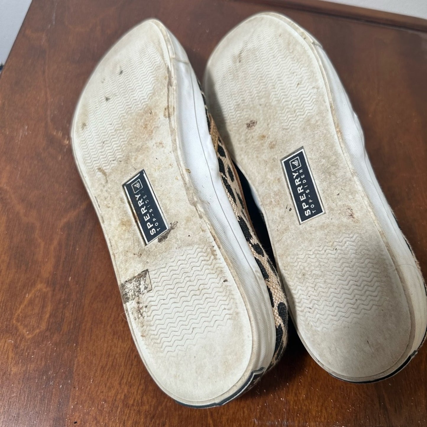 Sperry Leopard Print Slip-On Shoes