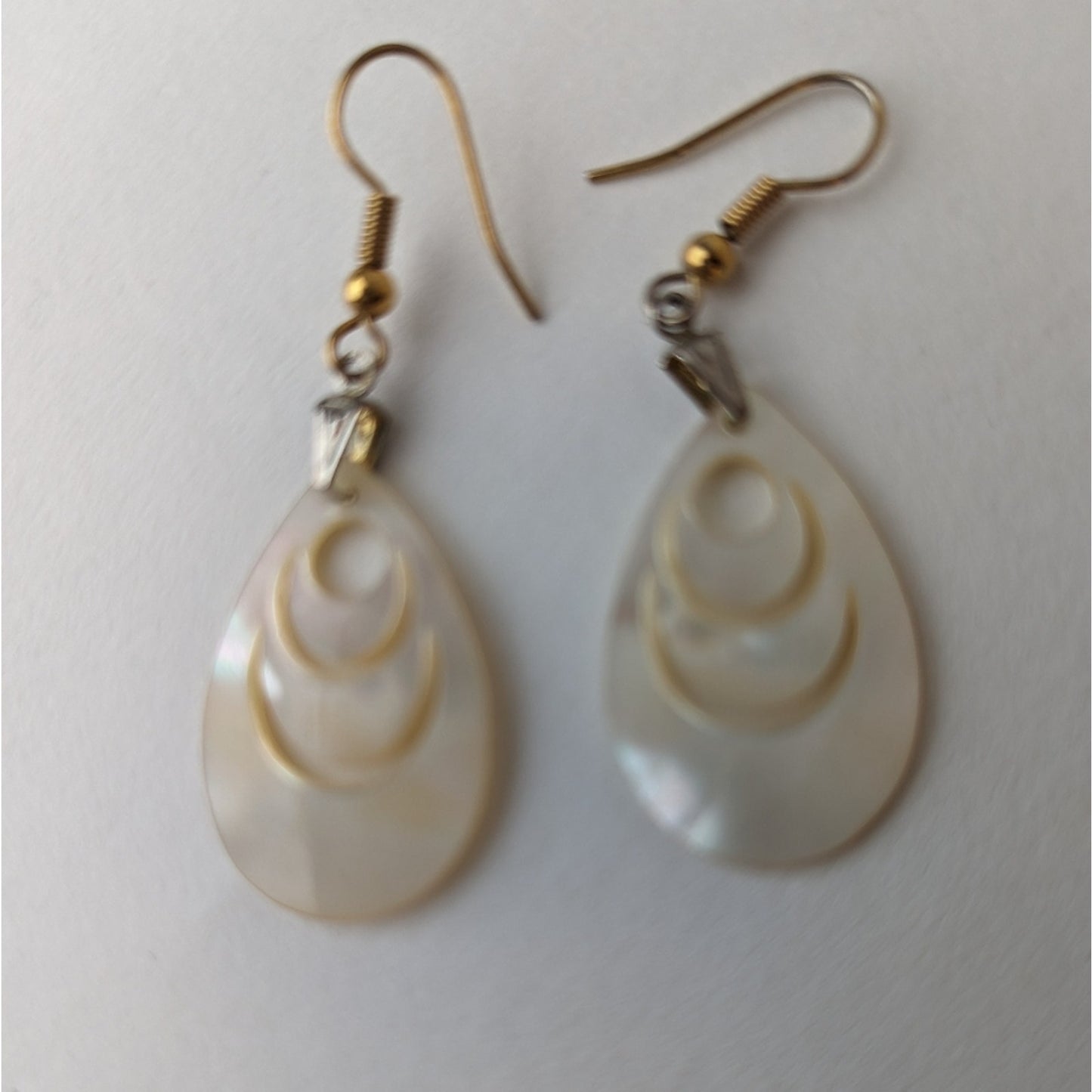 Mother of Pearl Hand Carved Earrings