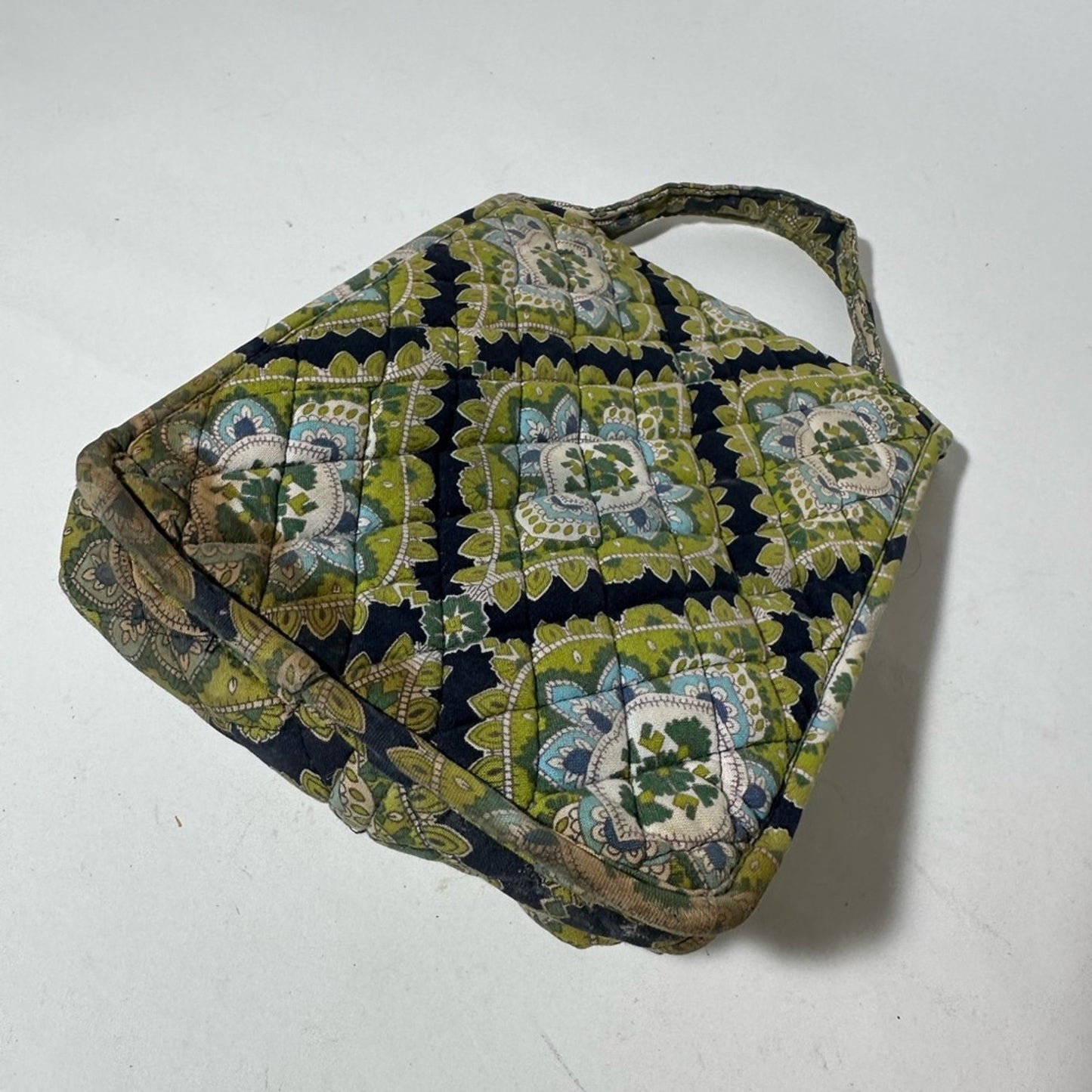 Vera Bradley Green and Black Crossbody Bag Quilted Design