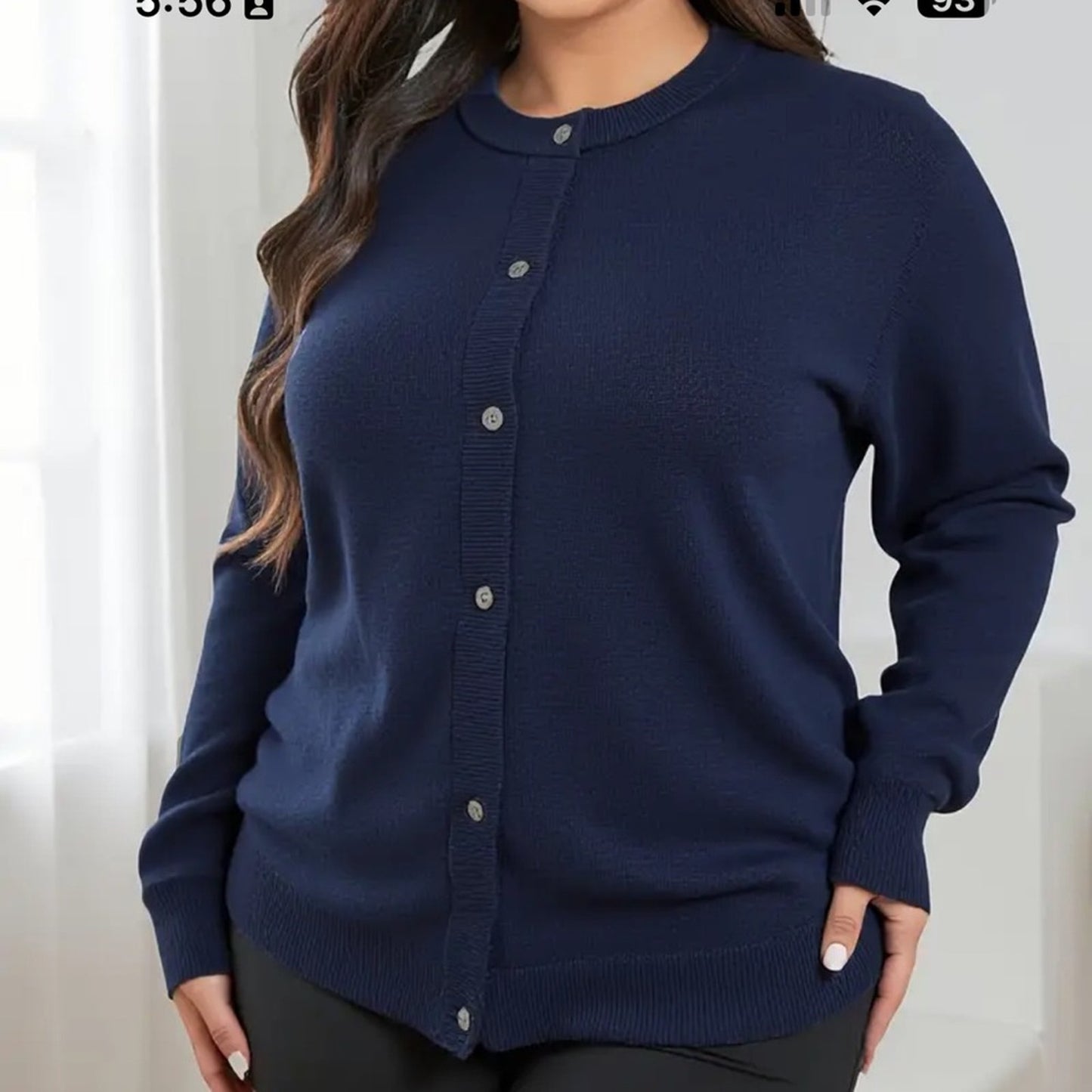 Women's Navy Cardigan Sweater