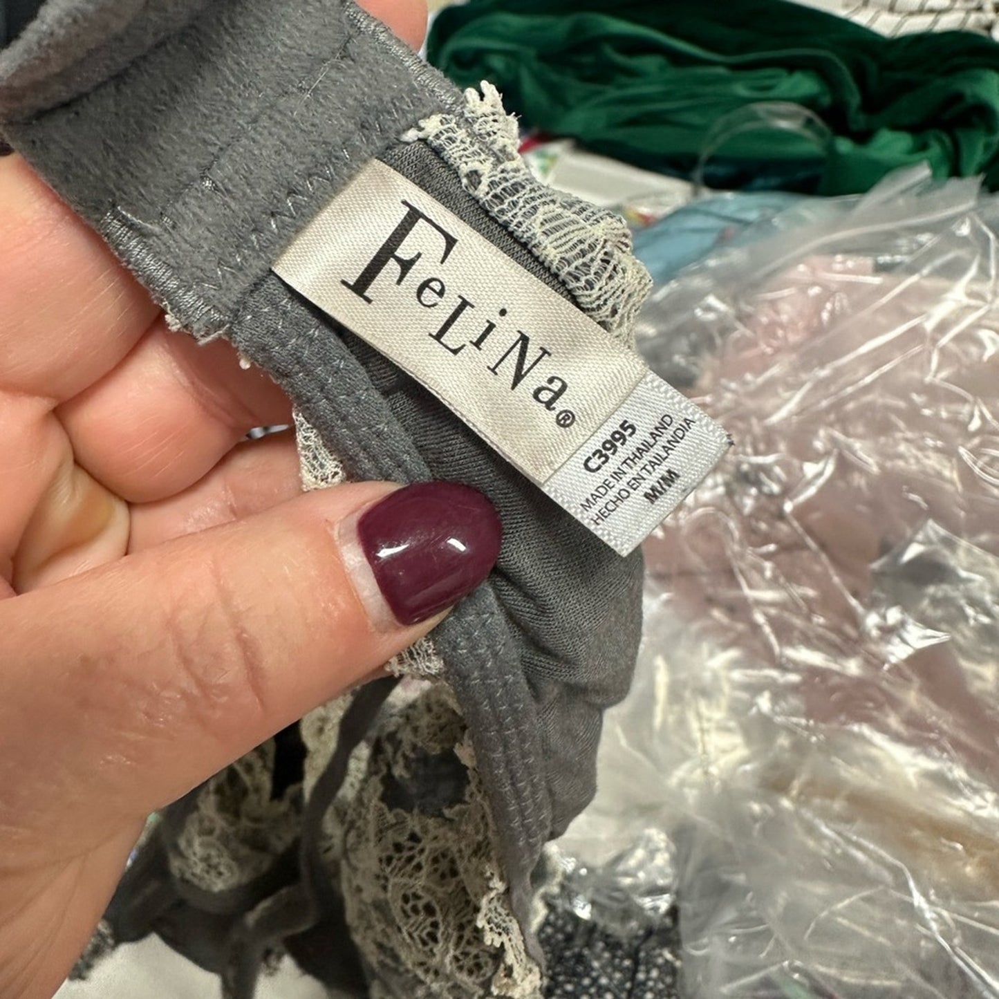 Felina Elegant Lace Bralette - Gray