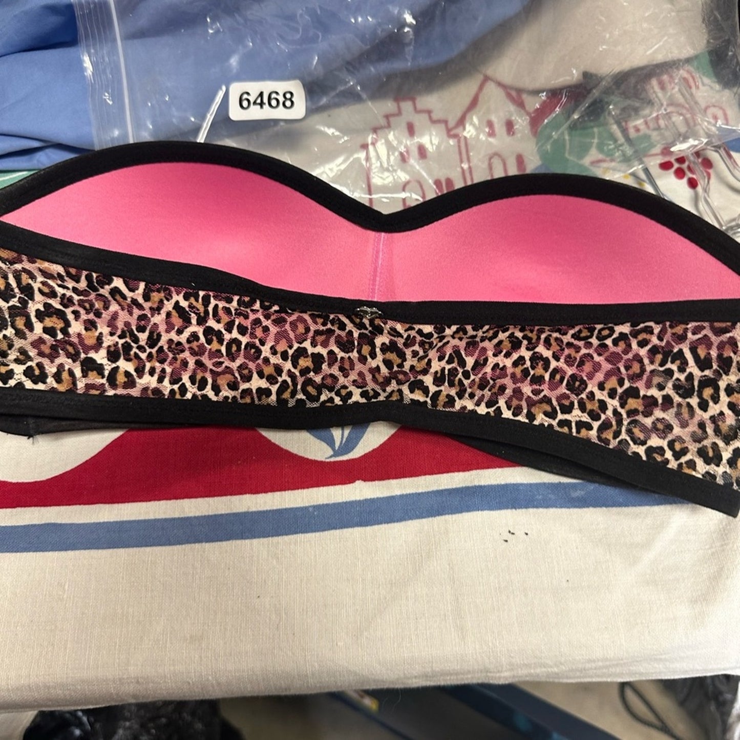 Leopard Print Strapless Bra