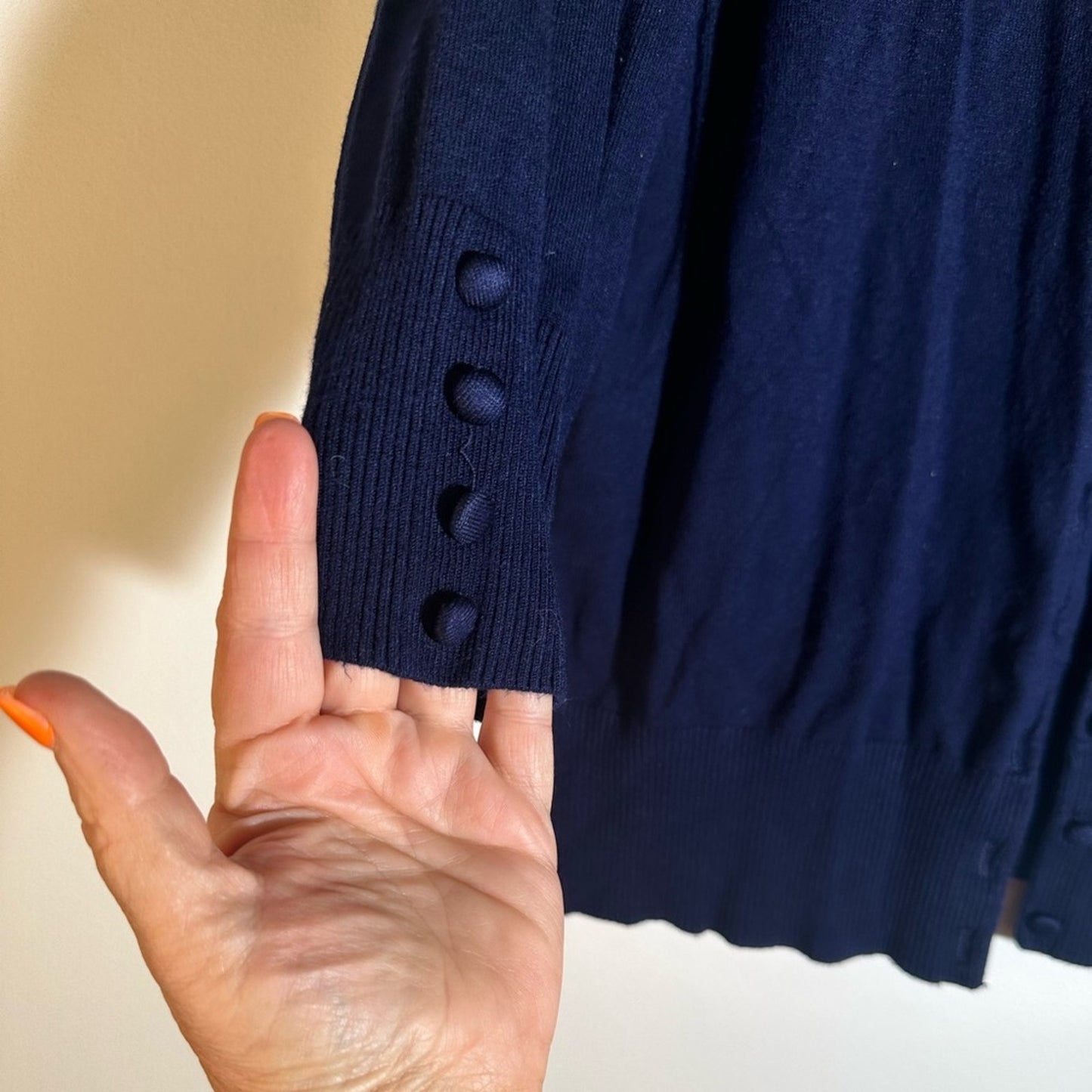 Women's Navy Cardigan Sweater