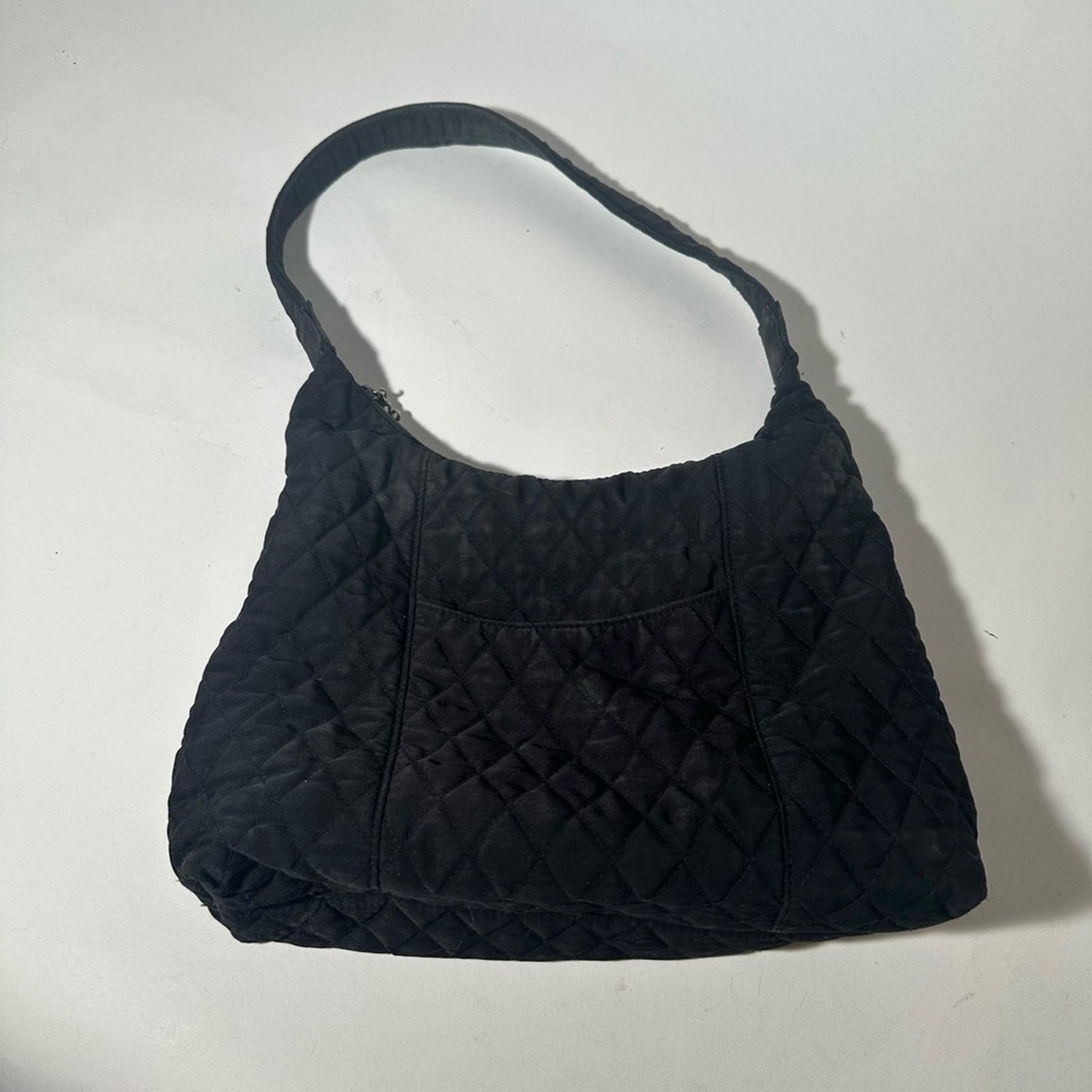 Vera Bradley Textured Black Crescent Shoulder Bag