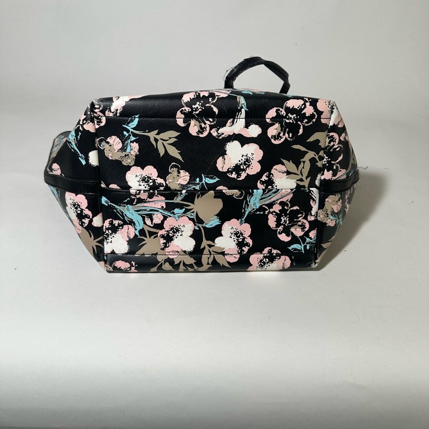 Kenneth Cole Reaction Black and Pink Floral Tote Bag