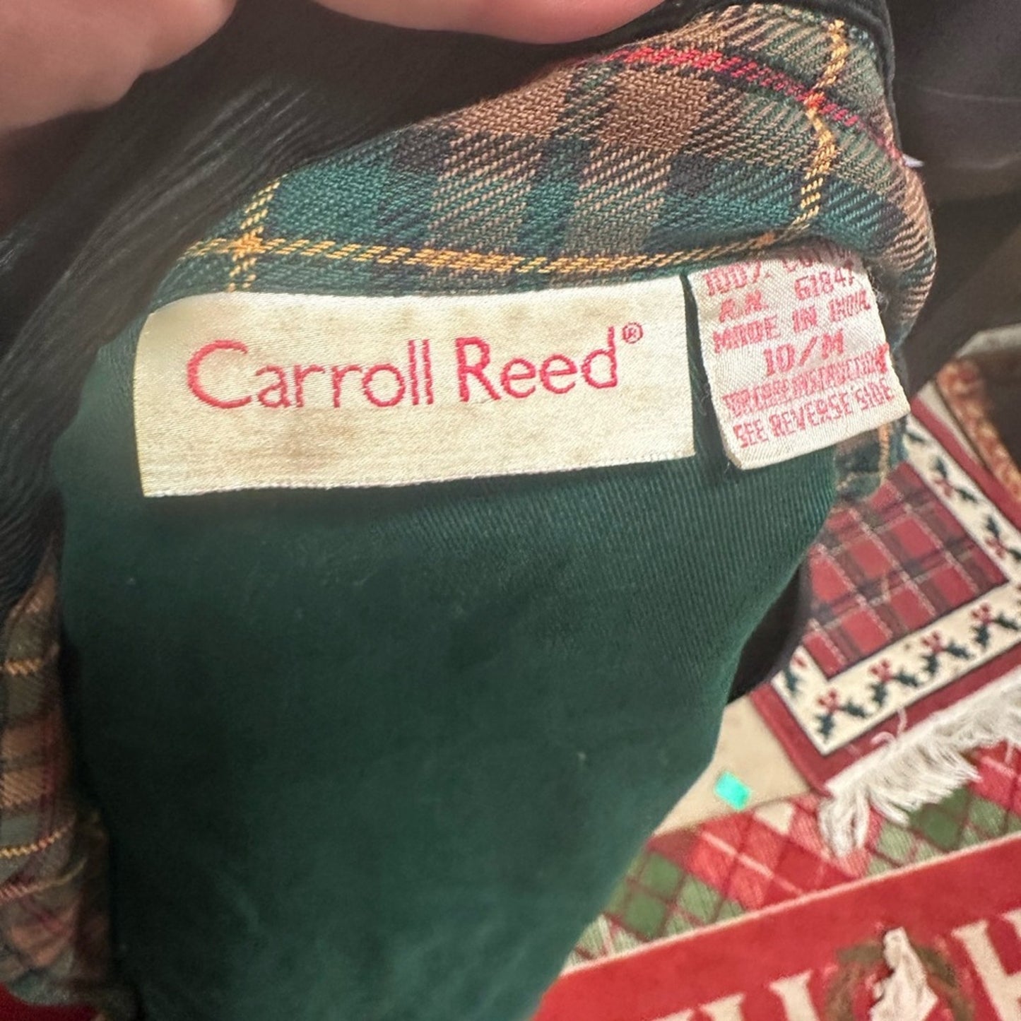 Vintage Emerald Quilted Barn Jacket with Contrast Collar