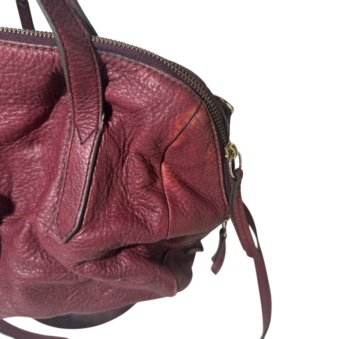 Fossil Elegant Burgundy Leather Handbag