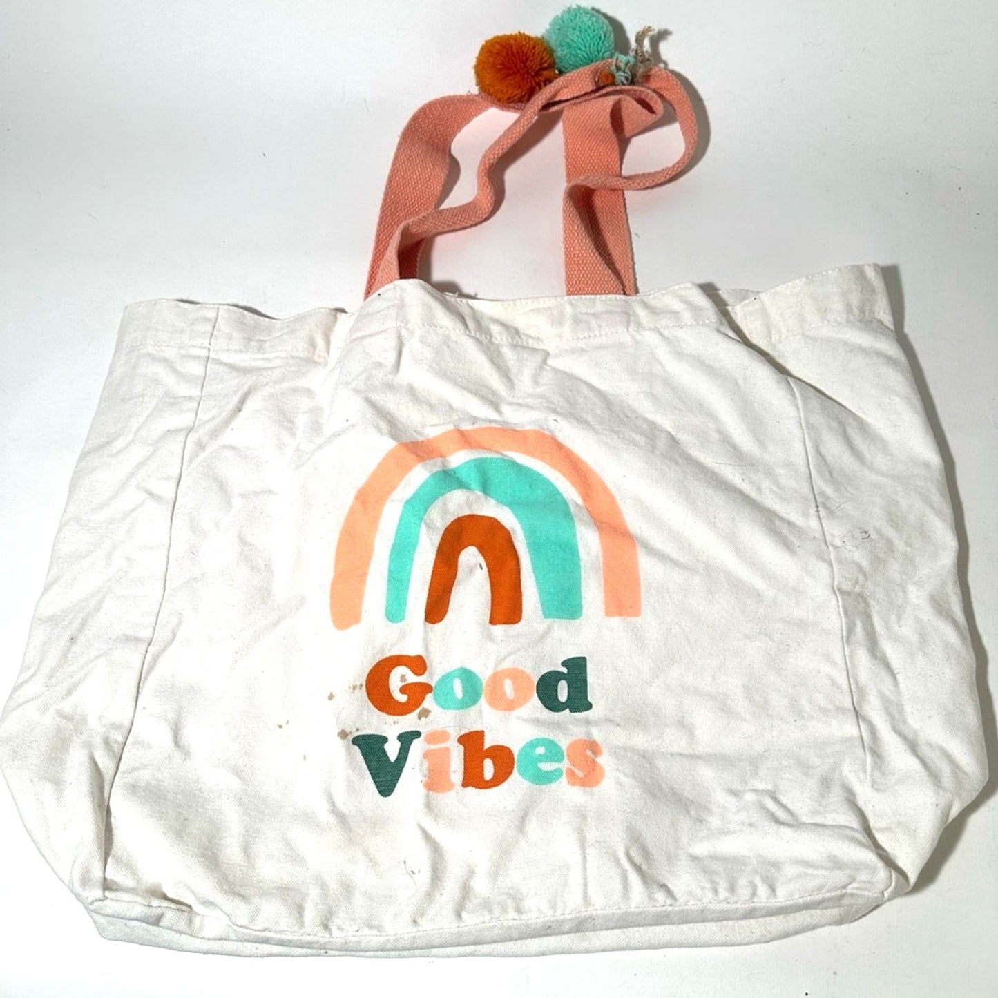 Colorful 'Good Vibes' Tote Bag