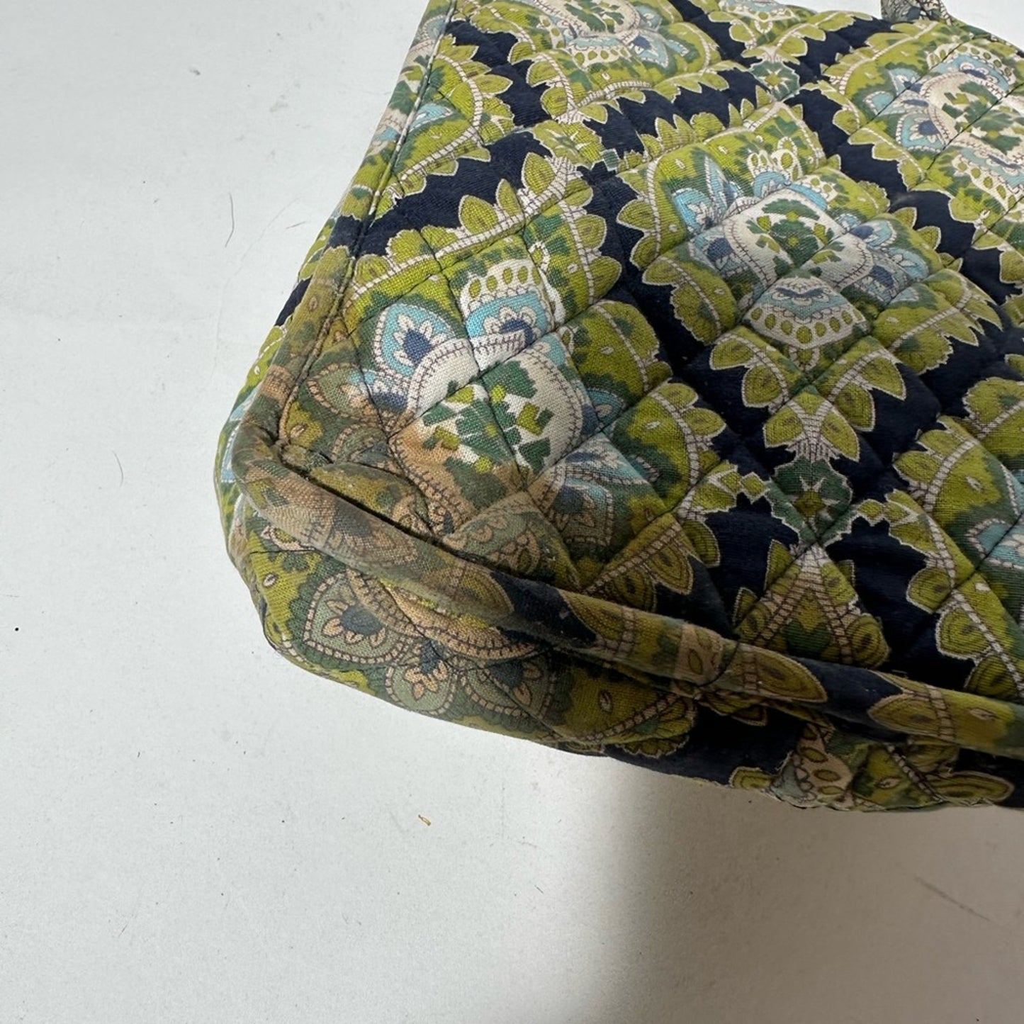 Vera Bradley Green and Black Crossbody Bag Quilted Design