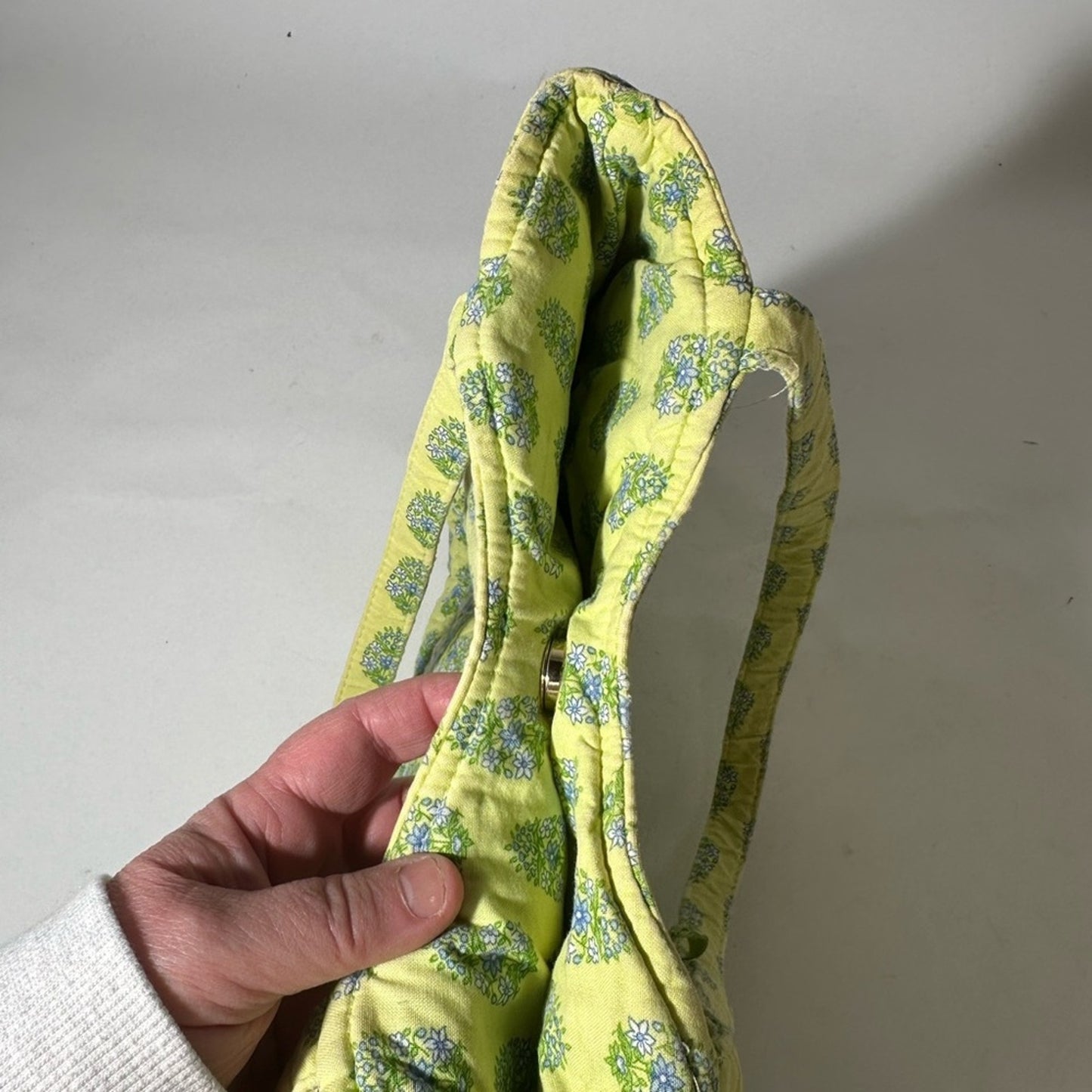 Vibrant Yellow and Green Geometric Tote Bag