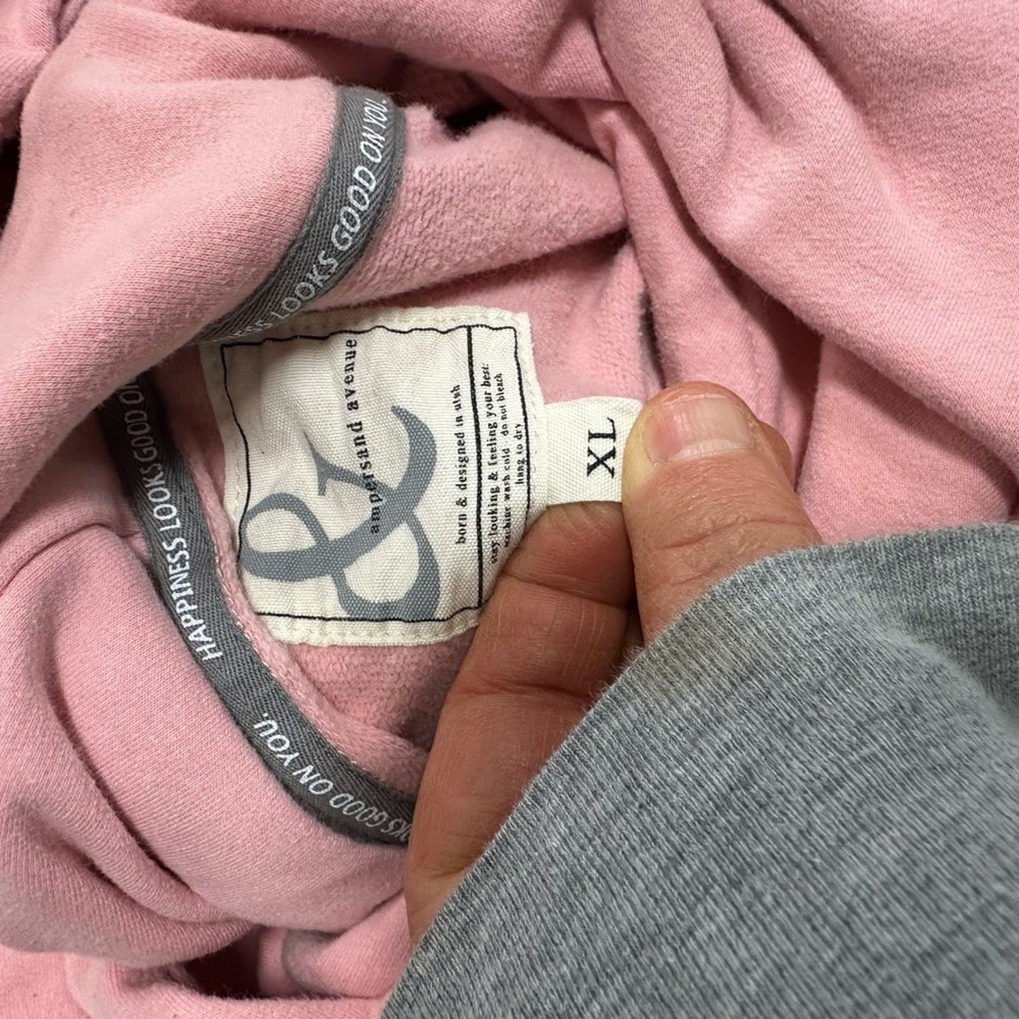 Ampersand Avenue Pink Hoodie XL
