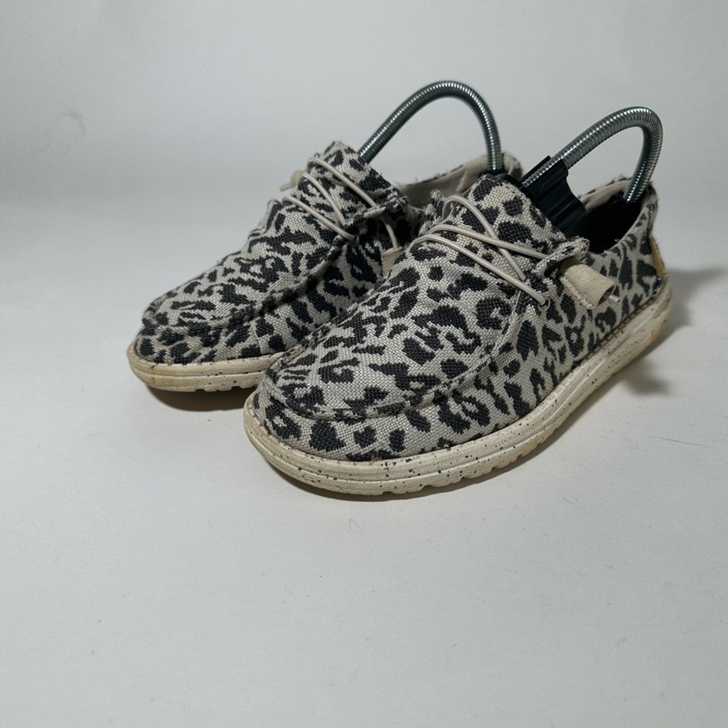 Hey Dude Wendy Cheetah Print Loafers with Soft Canvas Upper and Flexible Sole