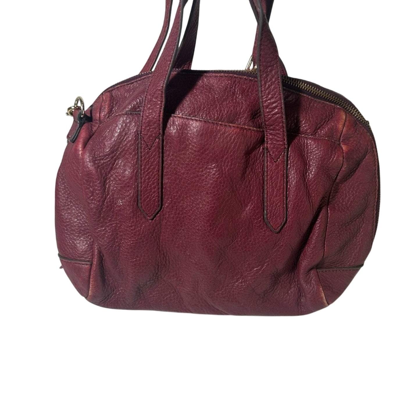Fossil Elegant Burgundy Leather Handbag