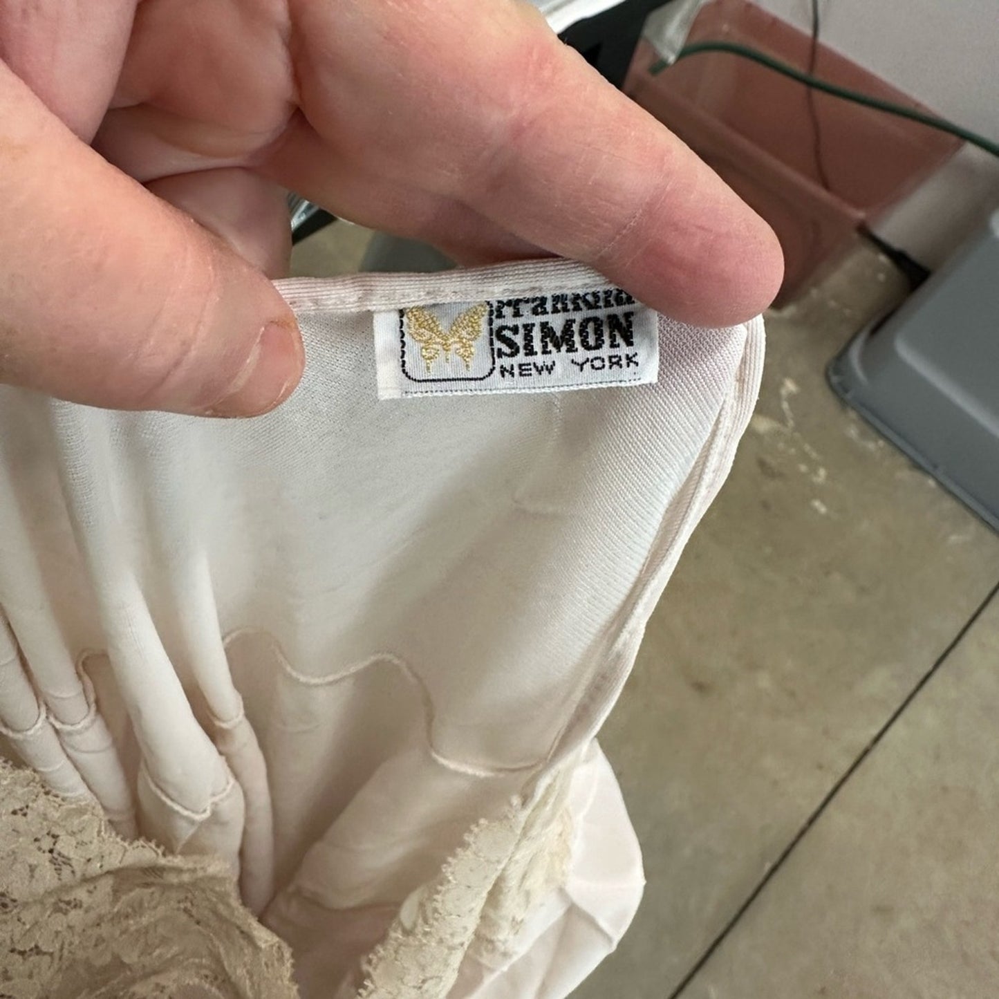 Frankie Simon Cream Lace Nightgown