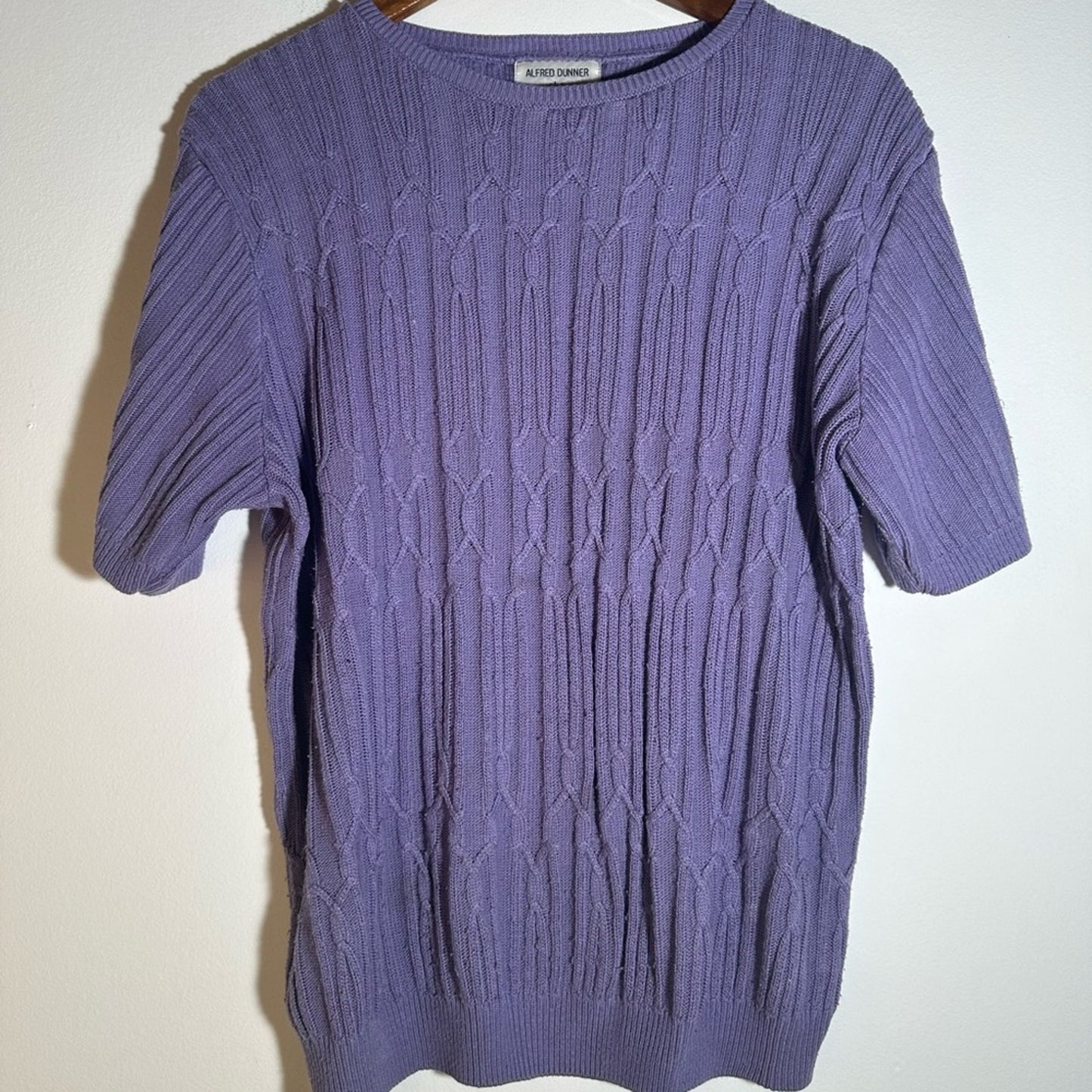 Alfred Dunner Lilac Cable Knit Sweater