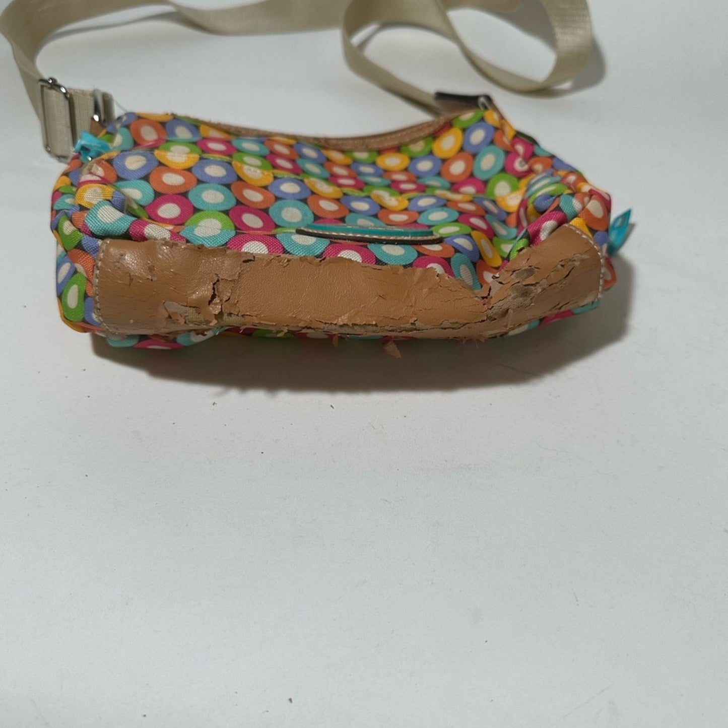 Red and Pink Crossbody Bag with Adjustable Strap