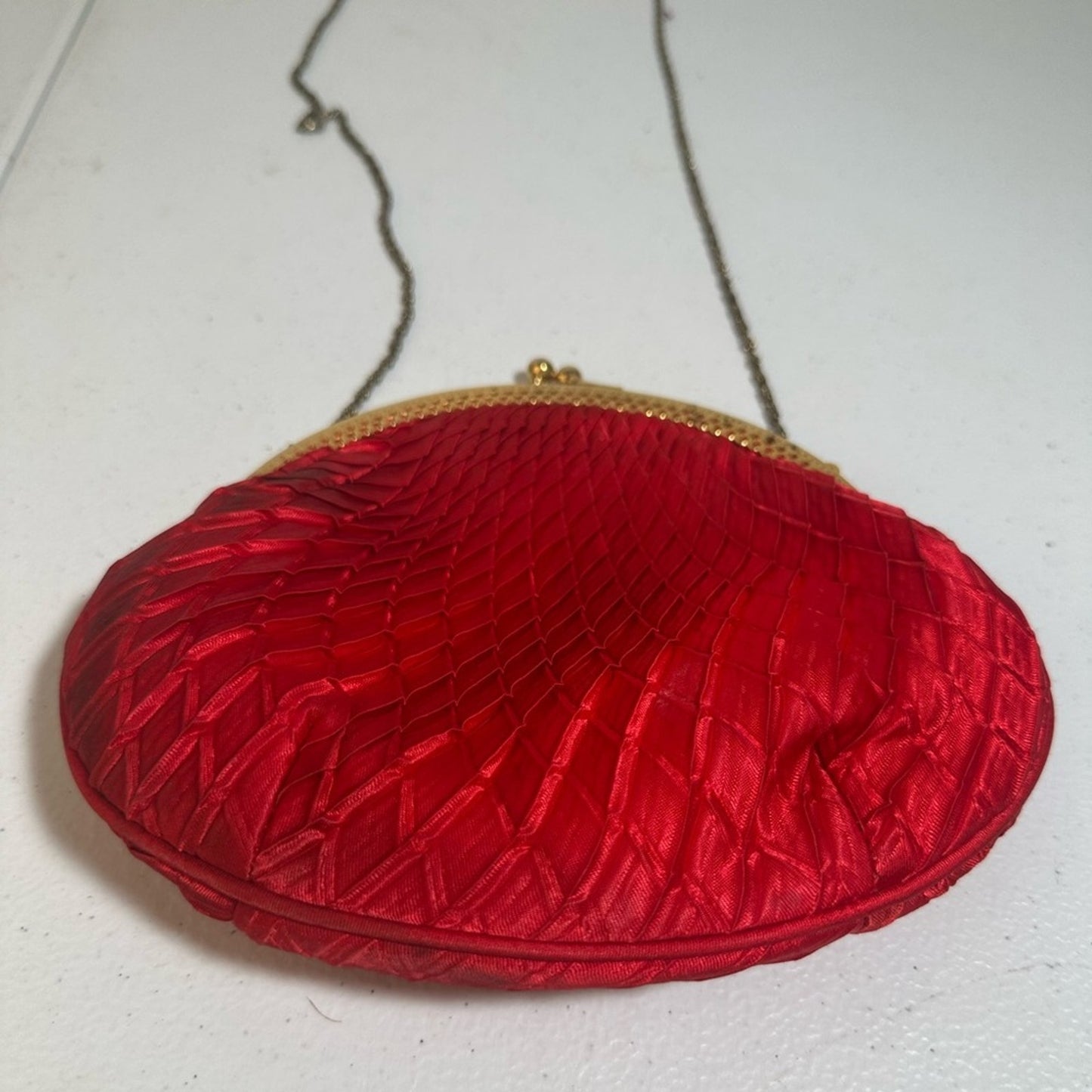Elegant Red Quilted Women's Bag