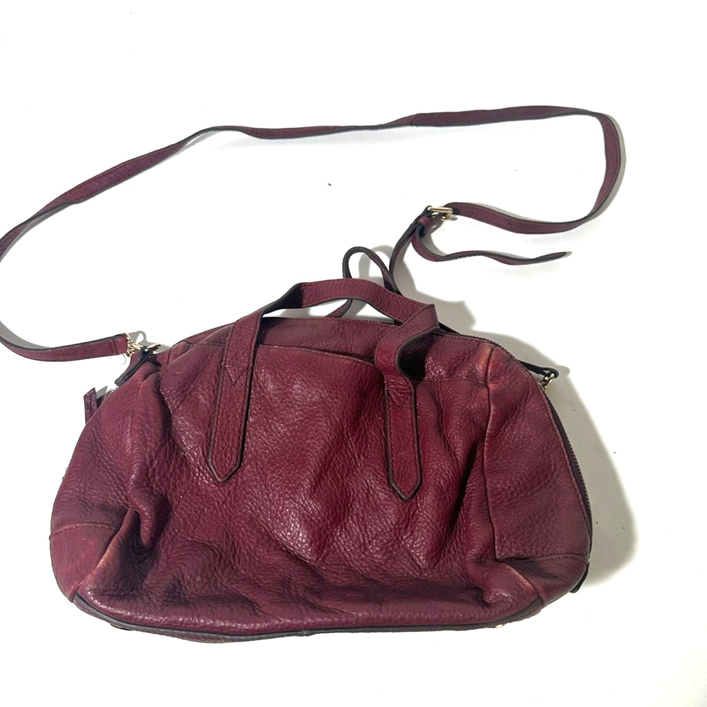 Fossil Elegant Burgundy Leather Handbag