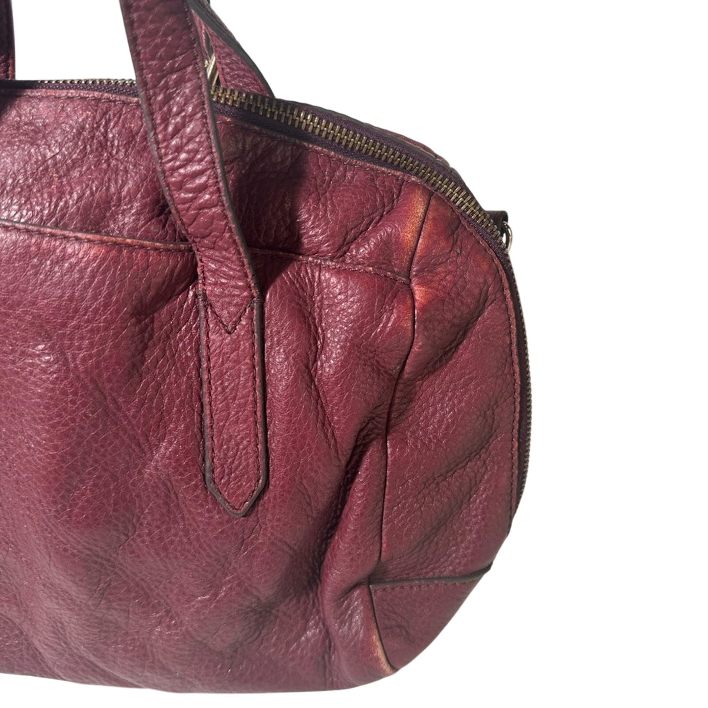 Fossil Elegant Burgundy Leather Handbag